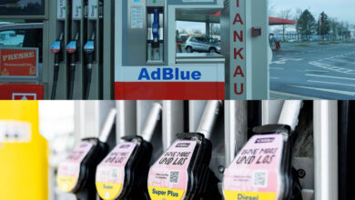 Tankstelle mit AdBlue Zapfsäule in der Nähe