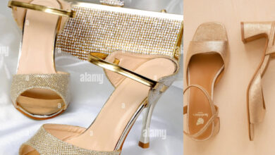 goldene sandalen mit absatz