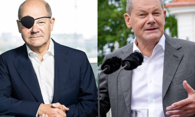 olaf scholz augenklappe
